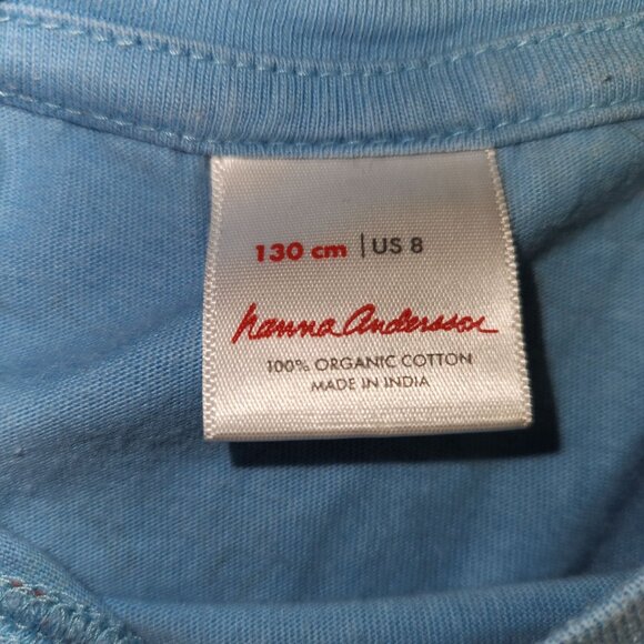 Hanna Andersson Boy Blue Volcano & Dinosaur Organic Cotton T-Shirt US 8 2458 - Picture 4 of 5
